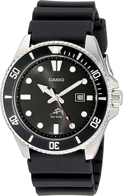 reloj casio negro con plata